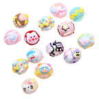 Hand Painted Star Acrylic Beads 16mm Pastel Colors 10pcs 5