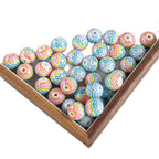 Rainbow Wavy Striped Acrylic Beads 16mm Colorful 50pcs 5