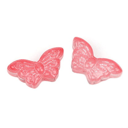 Electroplated Butterfly Glass Beads 8mm x 15mm Shimmering Colors 100pcs 11