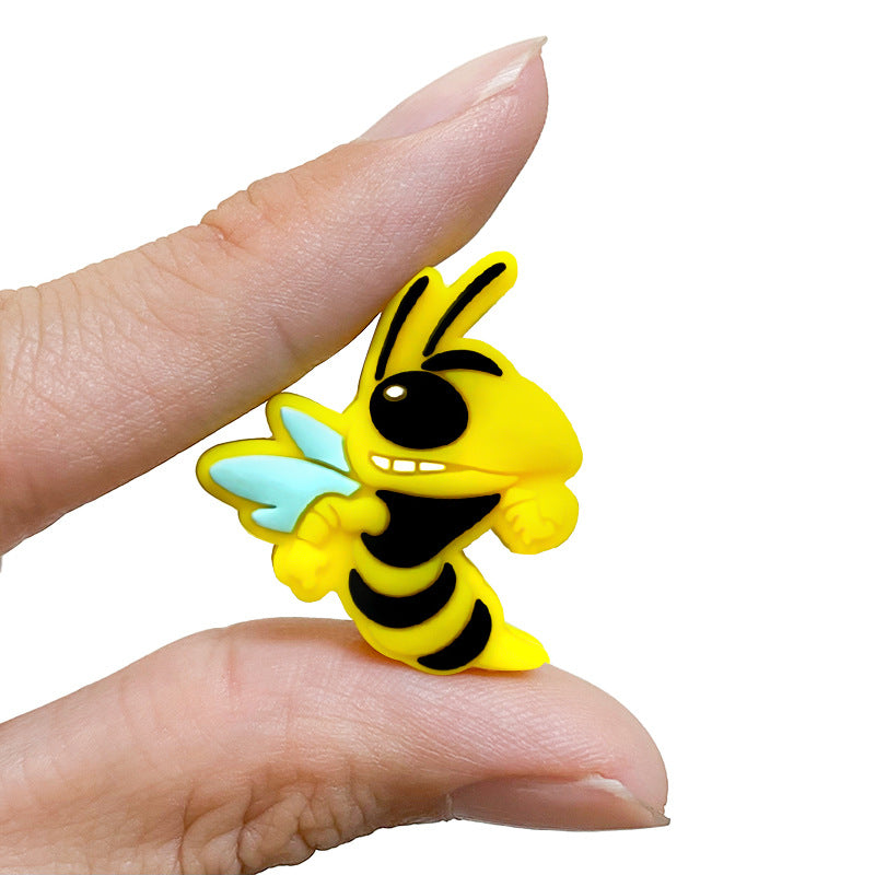 Silicone Focal Beads Bumblebee Holding Wings 20pcs 4