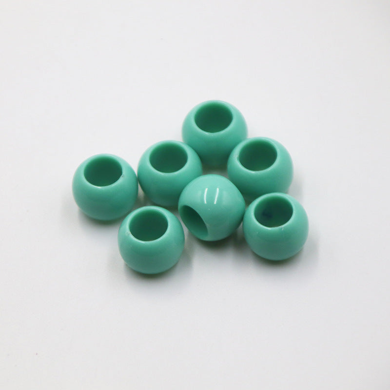 Macaron Acrylic Beads 18mm Large Hole Glossy Mixed Colors 30pcs 9