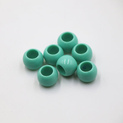 Macaron Acrylic Beads 18mm Large Hole Glossy Mixed Colors 30pcs 9