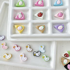 Baking Painted Duck and Strawberry Cake Metal Beads 13/10mm 20pcs 4