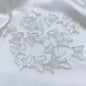 Transparent Butterfly Acrylic Beads 16mm UV Plating Summer 30pcs 10