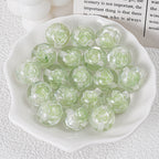 Blooming Flower Resin Beads 16mm Round Colorful 20pcs 5
