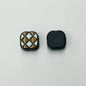 Painted Acrylic Beads 14mm Melad Color Pattern Enamel 100pcs 7