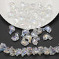 Plating 3D Dolphin Glass Beads 11x16mm Iridescent Colors 30pcs 21