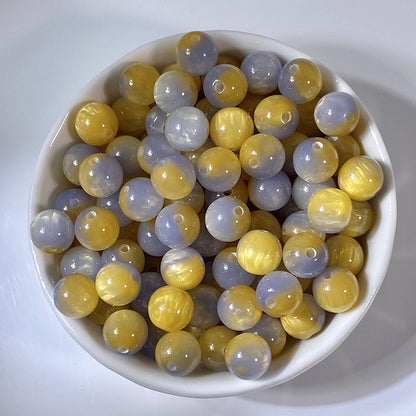 Gilding Gradient Resin Beads 8mm Round Shimmer 100pcs 25