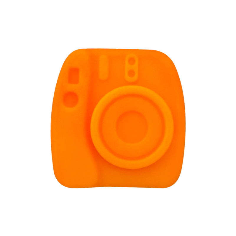 Silicone Focal Beads Camera Solid Color Embossed 20pcs 13
