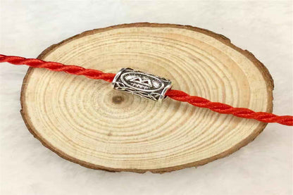 Tube Metal Beads Viking Note Patterned Silver Tone 100pcs 21