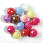 UV Plating Faceted Disco Acrylic Beads 16mm Multicolor 50pcs 5