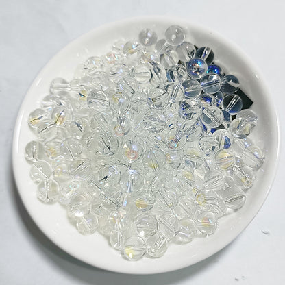 Czech Glass Beads Round 8mm Glossy Translucent Mix 100pcs 20