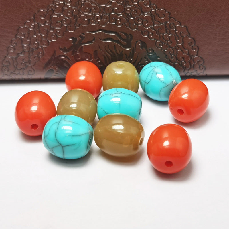Imitation Turquoise Chunky Bucket Resin Beads 14mm Mixed Colors 40pcs 2
