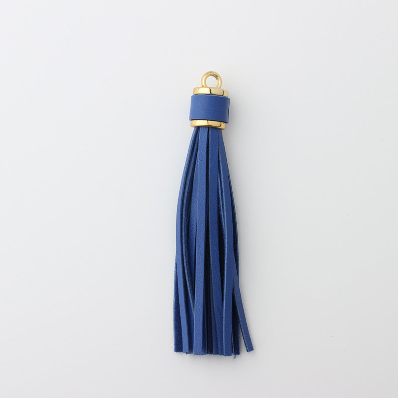 PU Leather Tassel Keychain with Gold Electroplated Hardware 20