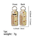 Neoprene Chapstick Holder Keychain Sanri Pattern Kawaii Animal 3pcs 6