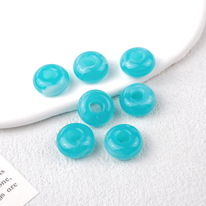Acrylic Round Spacer Beads 14mm Antique Blooming Ink 50pcs 17