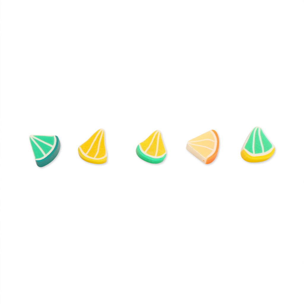 Flat Clay Beads 10mm Citrus Fruit Polymer Mixed Colors 100pcs 5