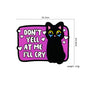 Silicone Focal Beads Tearing Kitten Purple Background with Text 20pcs 3