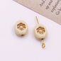 Transparent Vintage Gilded Engraved Oval Acrylic Beads 11x14mm 20pcs 7