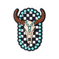 Silicone Focal Beads Turquoise Daisy Cattle Head Checkerboard Skull 20pcs 5