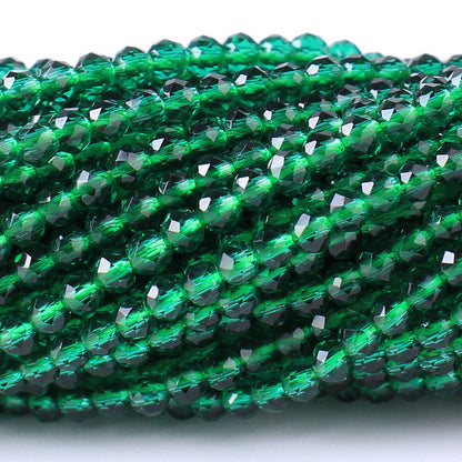Transparent Disc Seed Glass Beads 2mm Glossy Blue Tones 360pcs 2 Strands 4