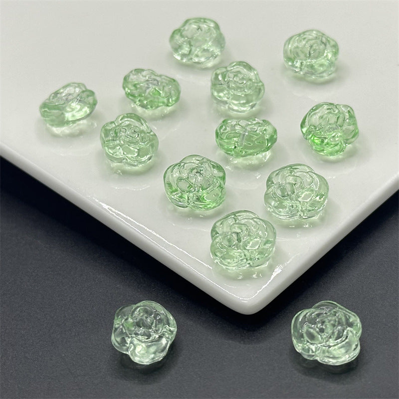 Czech Glass Beads Rose 12mm Soft Purple Pink 100pcs 24