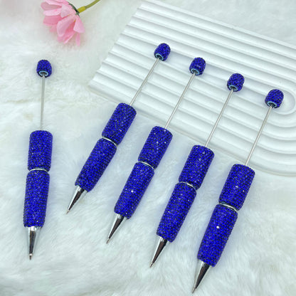 Beadable Pen Full Rhinestone Solid Color Ballpoint 17