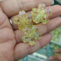 UV Plating Cherry Blossom Acrylic Beads 23mm Transparent Colorful 100pcs 7
