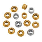 Stainless Steel Large Hole Metal Beads 6mm 7.5mm Wheat Ears Cloud Pattern 10pcs 5