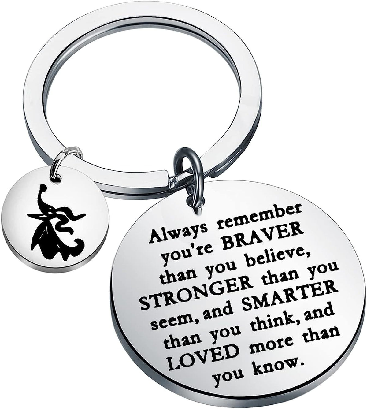 Ghost Dog Keychain Stainless Steel Inspirational Halloween Charm 4