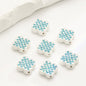 Four-Leaf Clover Rhinestone Beads 16mm Alloy Pave 10pcs 3