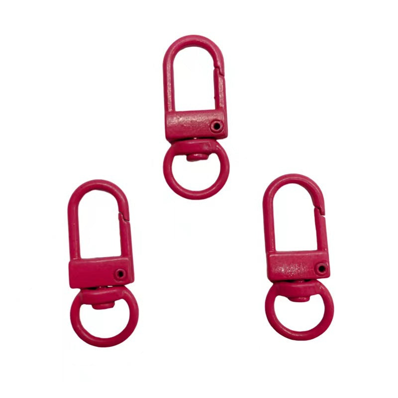 Colorful Zinc Alloy Keychain Hooks 33mm Baking Painted 50pcs 20