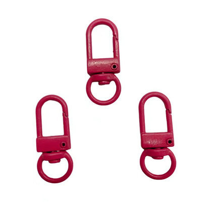 Colorful Zinc Alloy Keychain Hooks 33mm Baking Painted 50pcs 20