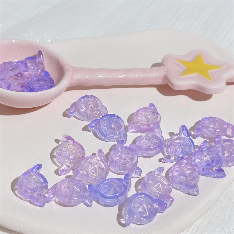 Electroplated Czech Glass Beads Star Shape 14mm Lavender 100pcs
