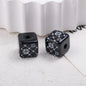 Plating Square Acrylic Beads 14mm Spot Plaid Mixed Colors 50pcs 5