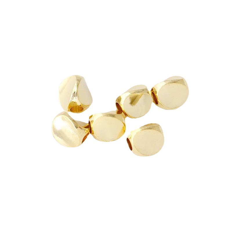 Brass Irregular Triangle Metal Beads 4-5mm Polished Torsion 100pcs 5