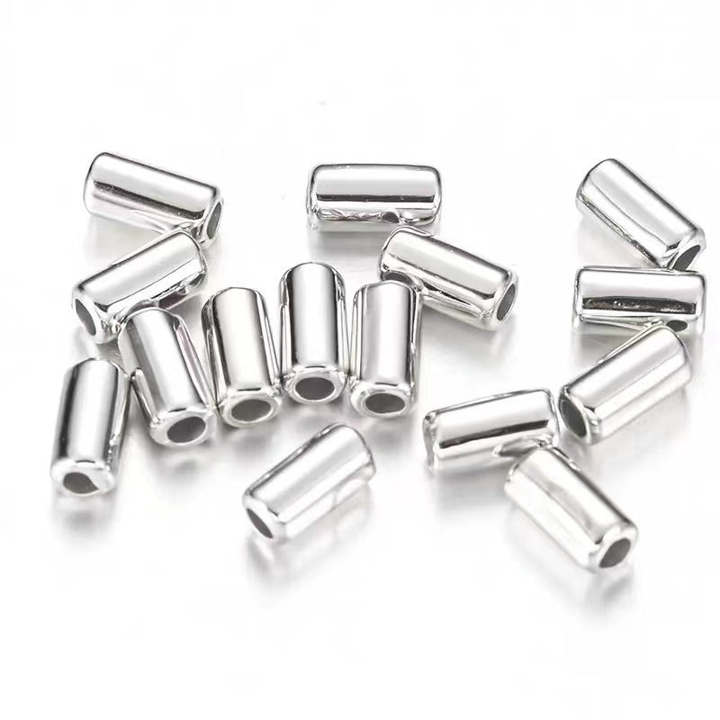 Smooth Tube Acrylic Beads 6mm Chic Gold Rose Silver 200pcs 3