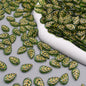 Vintage Czech Glass Leaf Glass Beads 11x18mm 100pcs 12