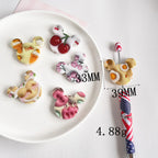 Adorable Mickey Head Acrylic Flat Beads 33x39mm Colorful Mixed 50pcs 3