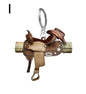 Acrylic Saddle Keychain Vintage Western Cowboy Style 25