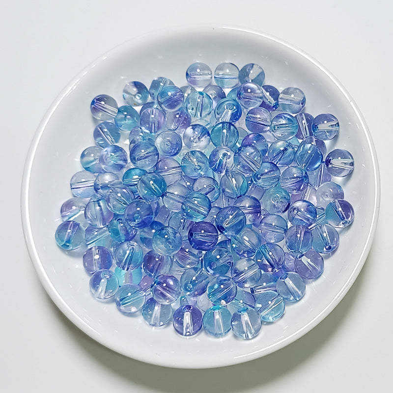 Czech Glass Beads Round 8mm Glossy Translucent Mix 100pcs 6