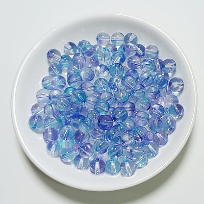 Czech Glass Beads Round 8mm Glossy Translucent Mix 100pcs 6