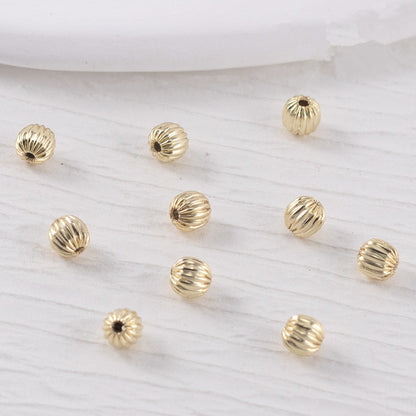 Pumpkin Shaped CCB Plastic Acrylic Beads 6-8mm Metallic Gold Silver 200pcs 4