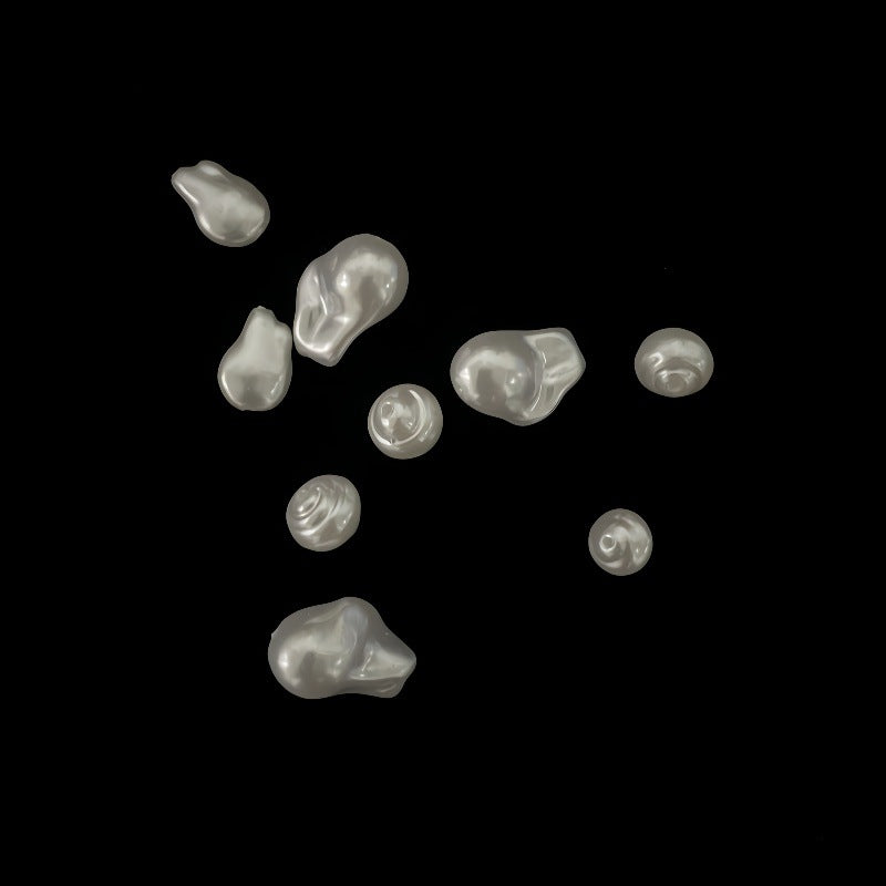 Imitation Baroque Pearl Acrylic Beads Irregular Shape ABS Plastic 100pcs