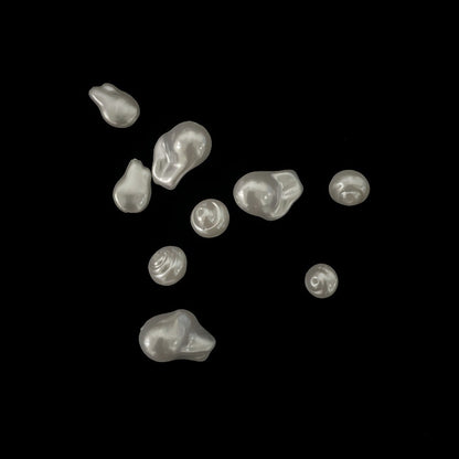 Imitation Baroque Pearl Acrylic Beads Irregular Shape ABS Plastic 100pcs