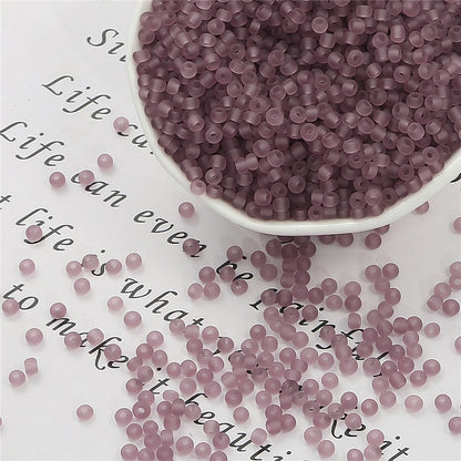 Frosted Transparent Seed Glass Beads 3mm Mixed Colors 1400pcs 8
