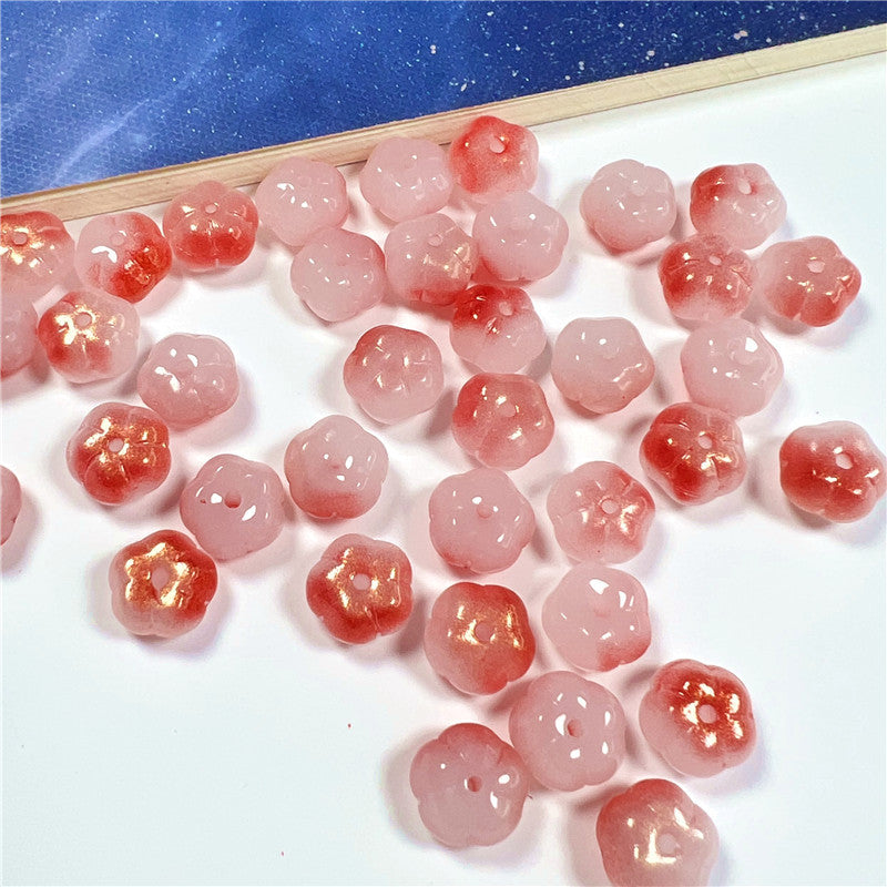 Czech Glass Beads Pumpkin 8mm x 6mm Green Jade Color 50pcs 3
