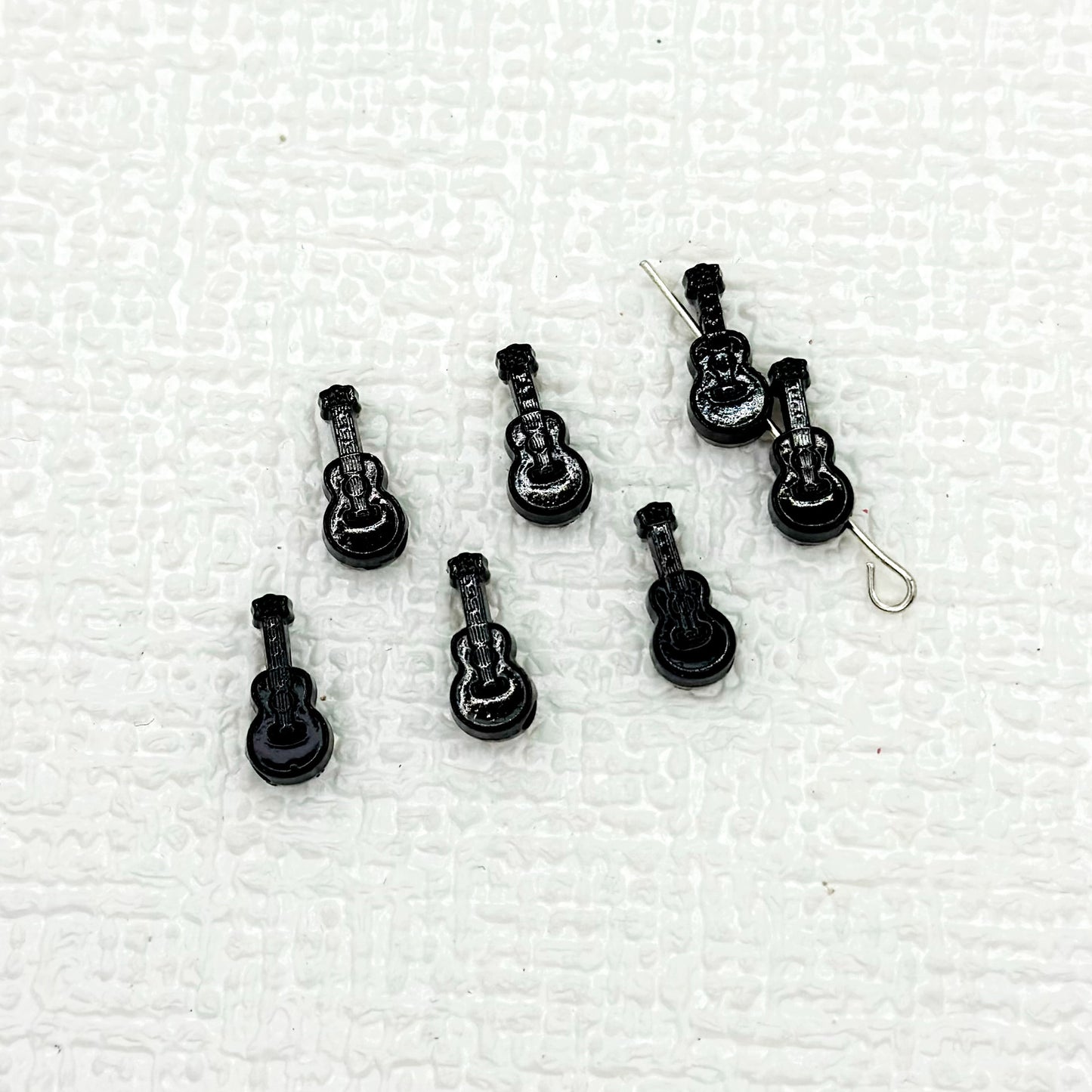 Guitar Metal Beads 12mm Baked Painted Multicolor 20pcs 19
