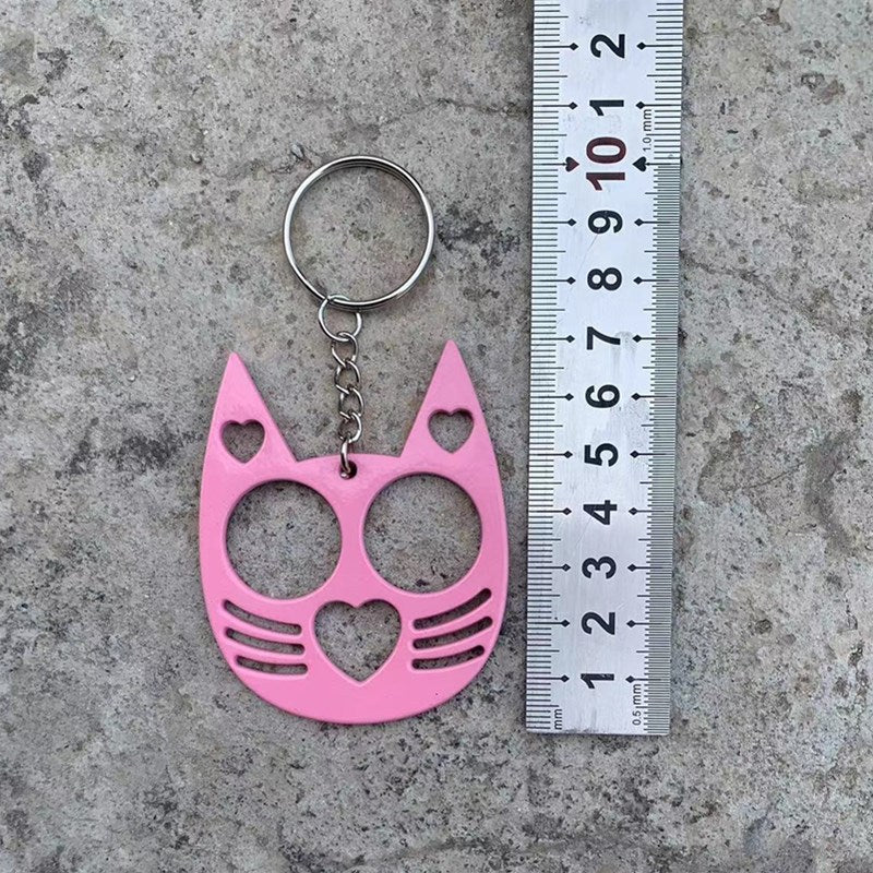 Cat Ear Self Defense Keychain Zinc Alloy 7cm 2pcs 3