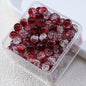 Gradient Crackle Round Glass Beads 10mm Vibrant Mixed Colors 60pcs 17